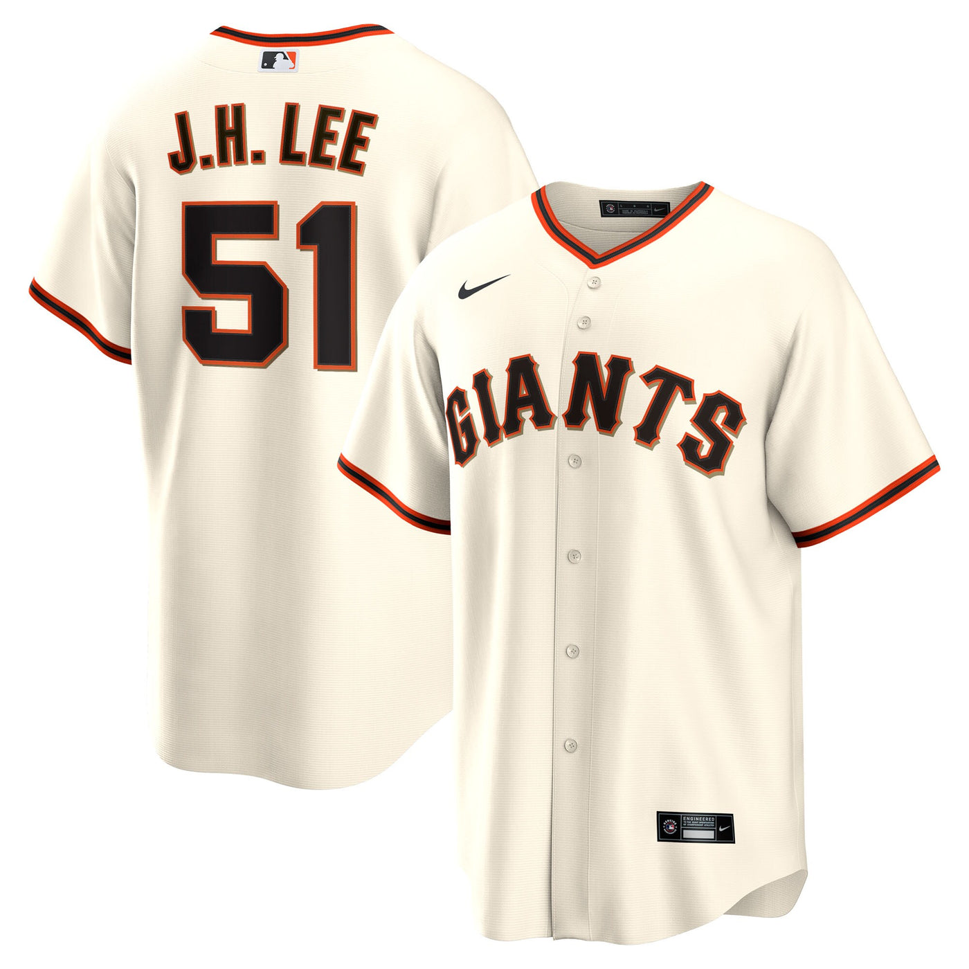 San Francisco Giants Jung Hoo Lee Nike Cream Home Replica Player Jersey