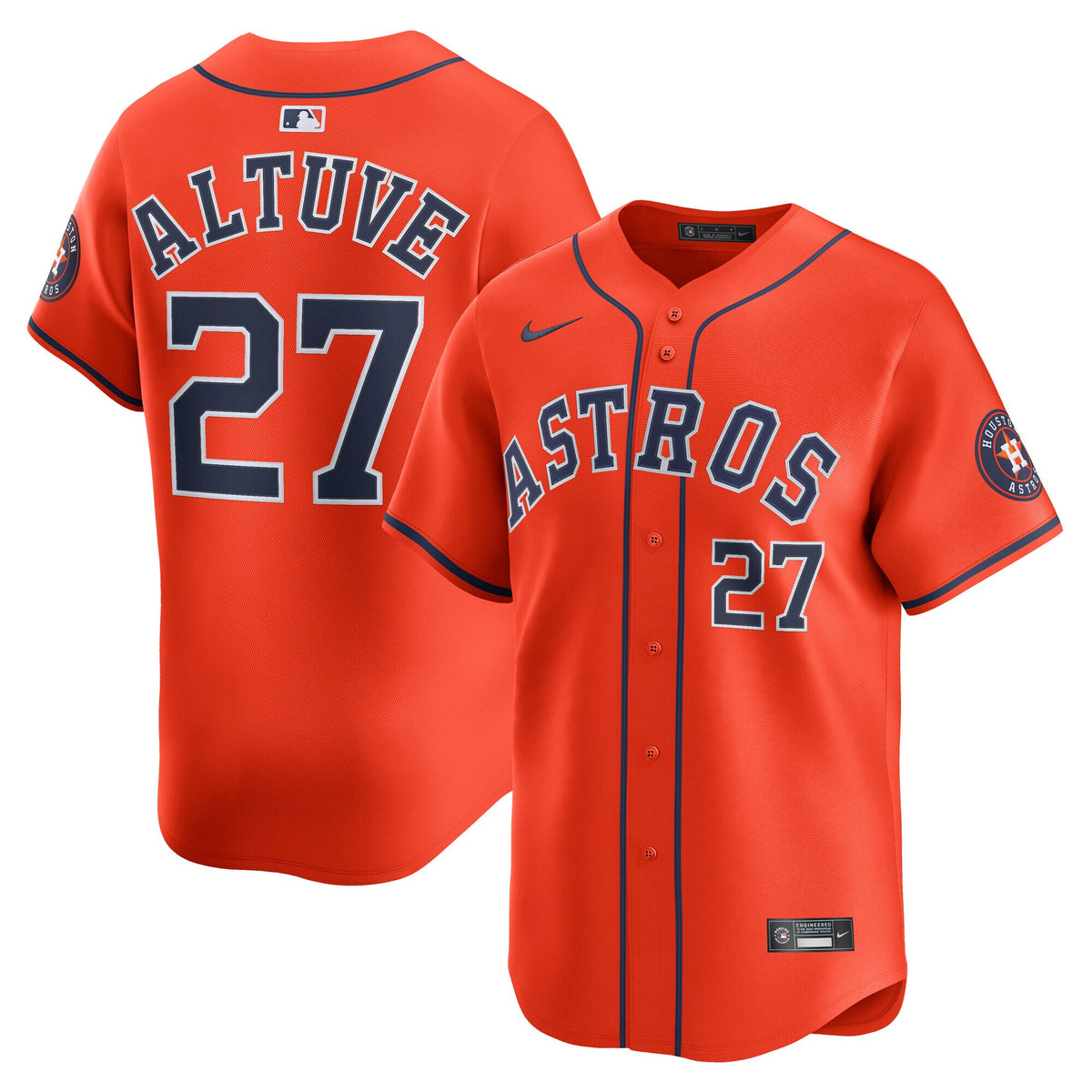 Houston Astros Jose Altuve Orange Alternate Limited Player Jersey
