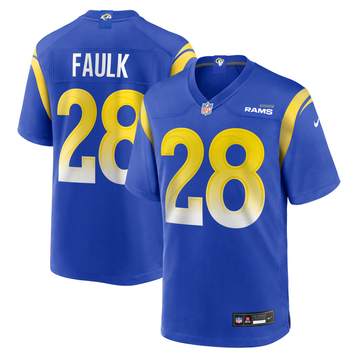 Los Angeles Rams Marshall Faulk Royal Game Retired Player Jersey