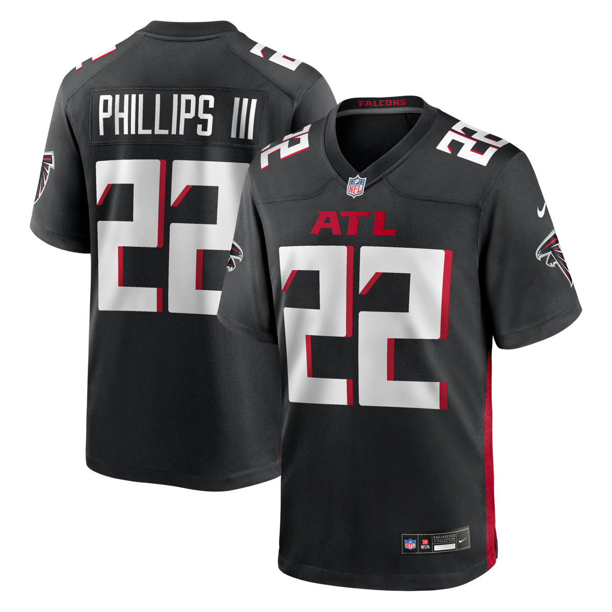 Atlanta Falcons Clark Phillips III Black Team Game Jersey