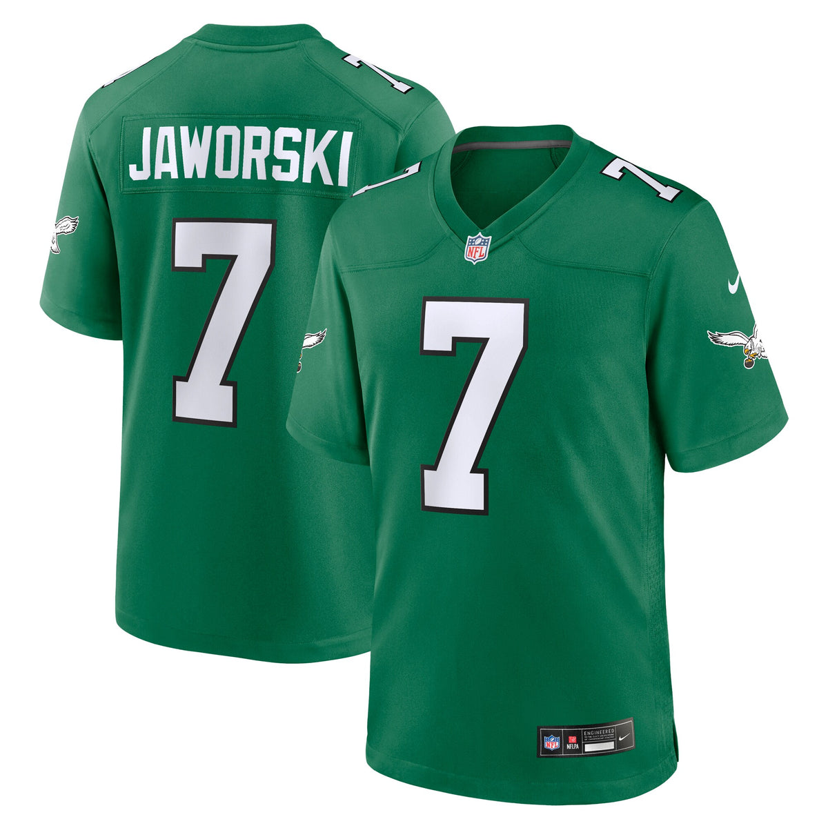 Philadelphia Eagles Ron Jaworski Kelly Green Retired Player Alternate Game Jersey