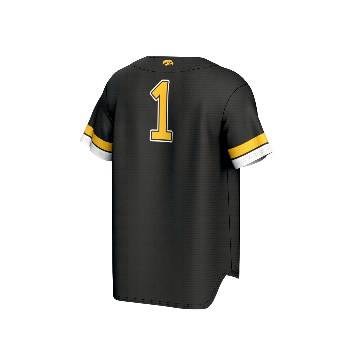 #1 Iowa Hawkeyes GameDay Greats Adult Lightweight Collegiate Baseball Fashion Jersey - Black