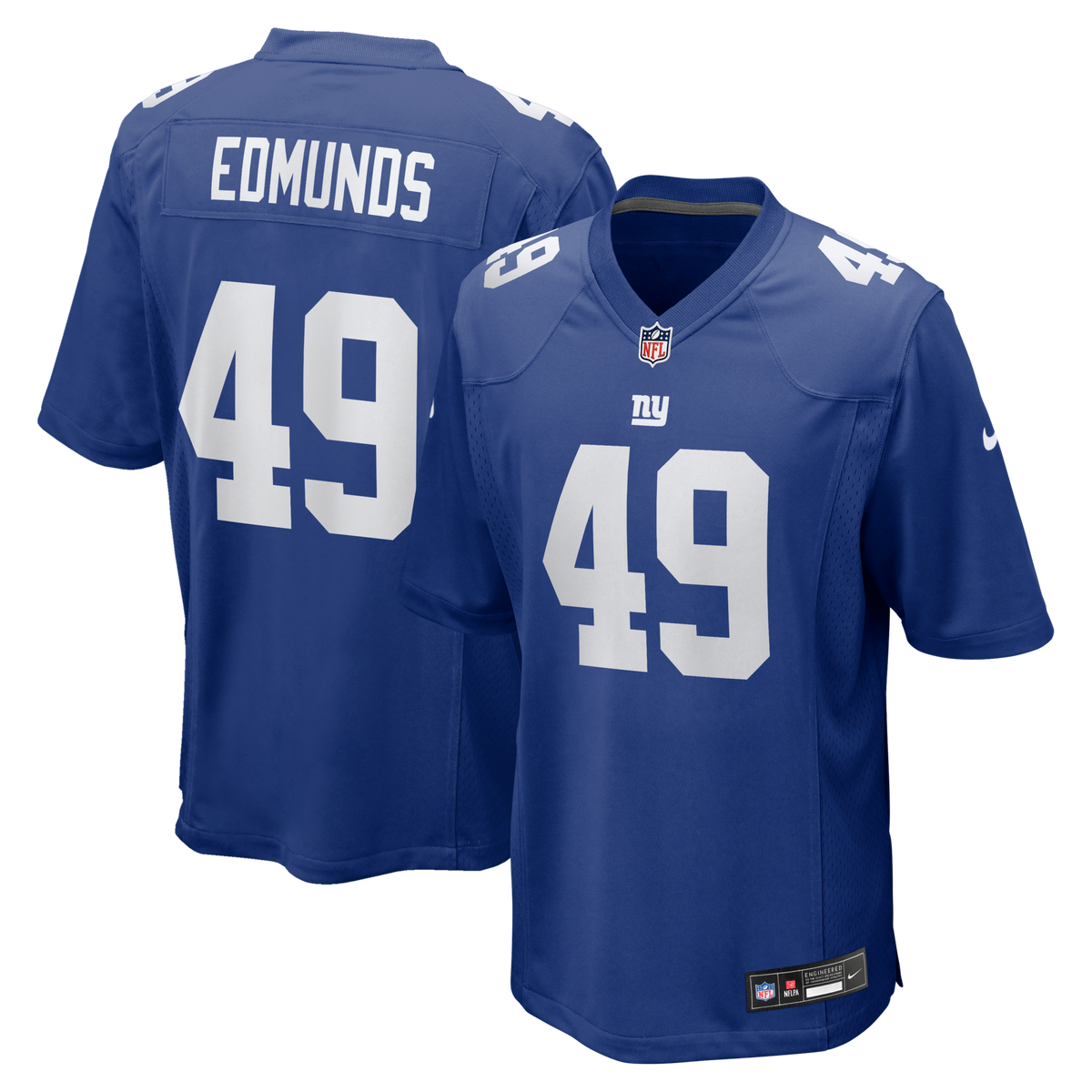 New York Giants Tremaine Edmunds Royal Team Game Jersey