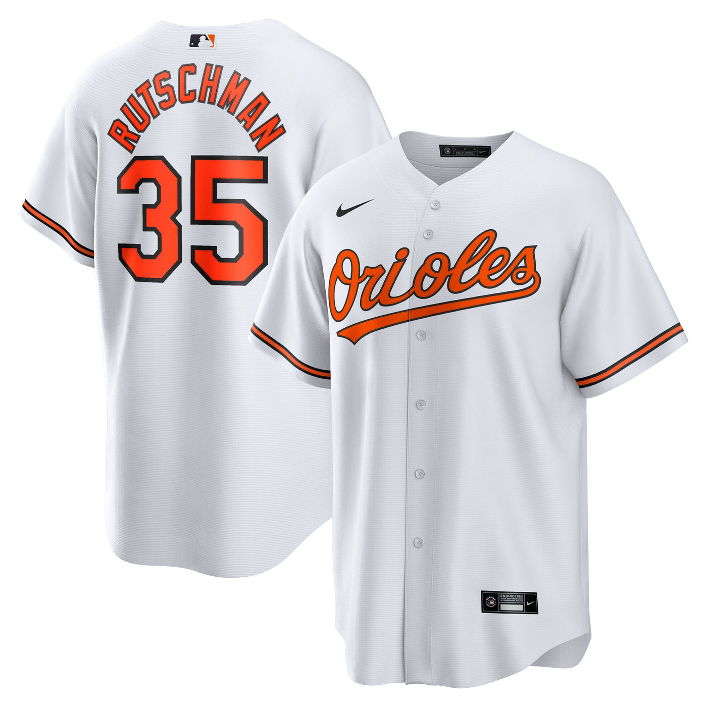 Baltimore Orioles Adley Rutschman Nike White Replica Player Jersey