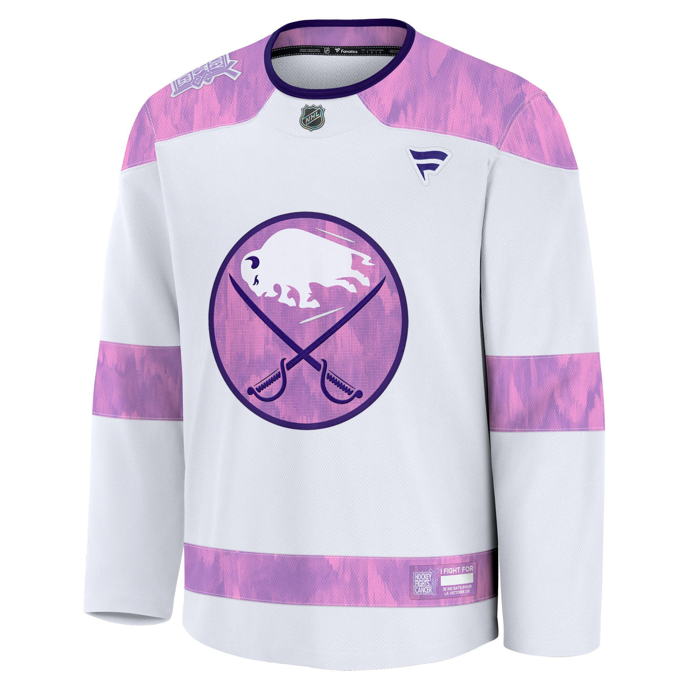 Buffalo Sabres Fanatics White Hockey Fights Cancer Survivor Practice Jersey