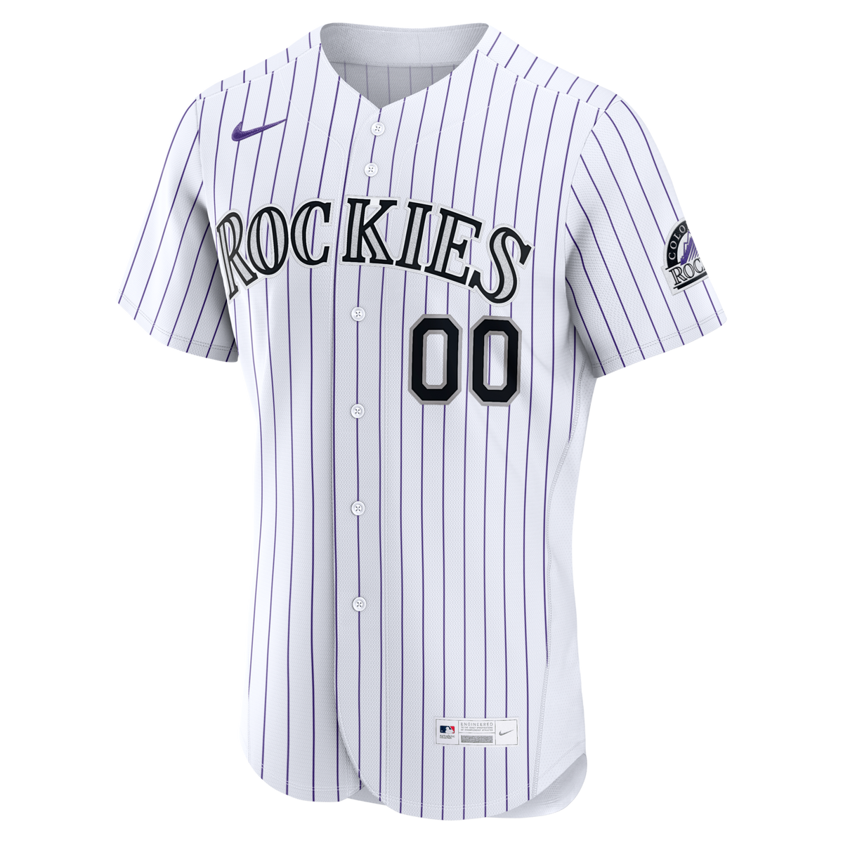 Colorado Rockies White Home Authentic Custom Jersey