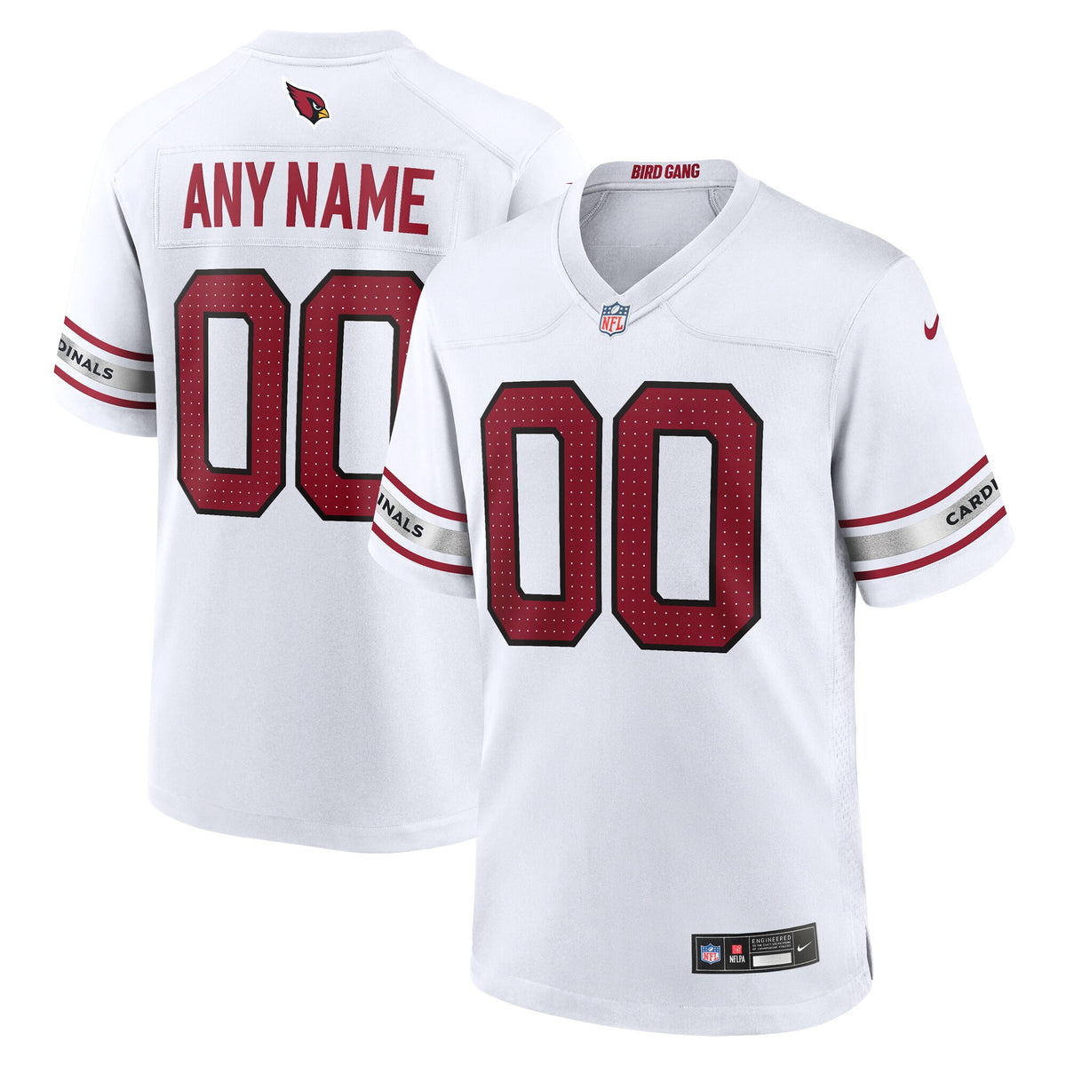 Arizona Cardinals White Custom Game Jersey