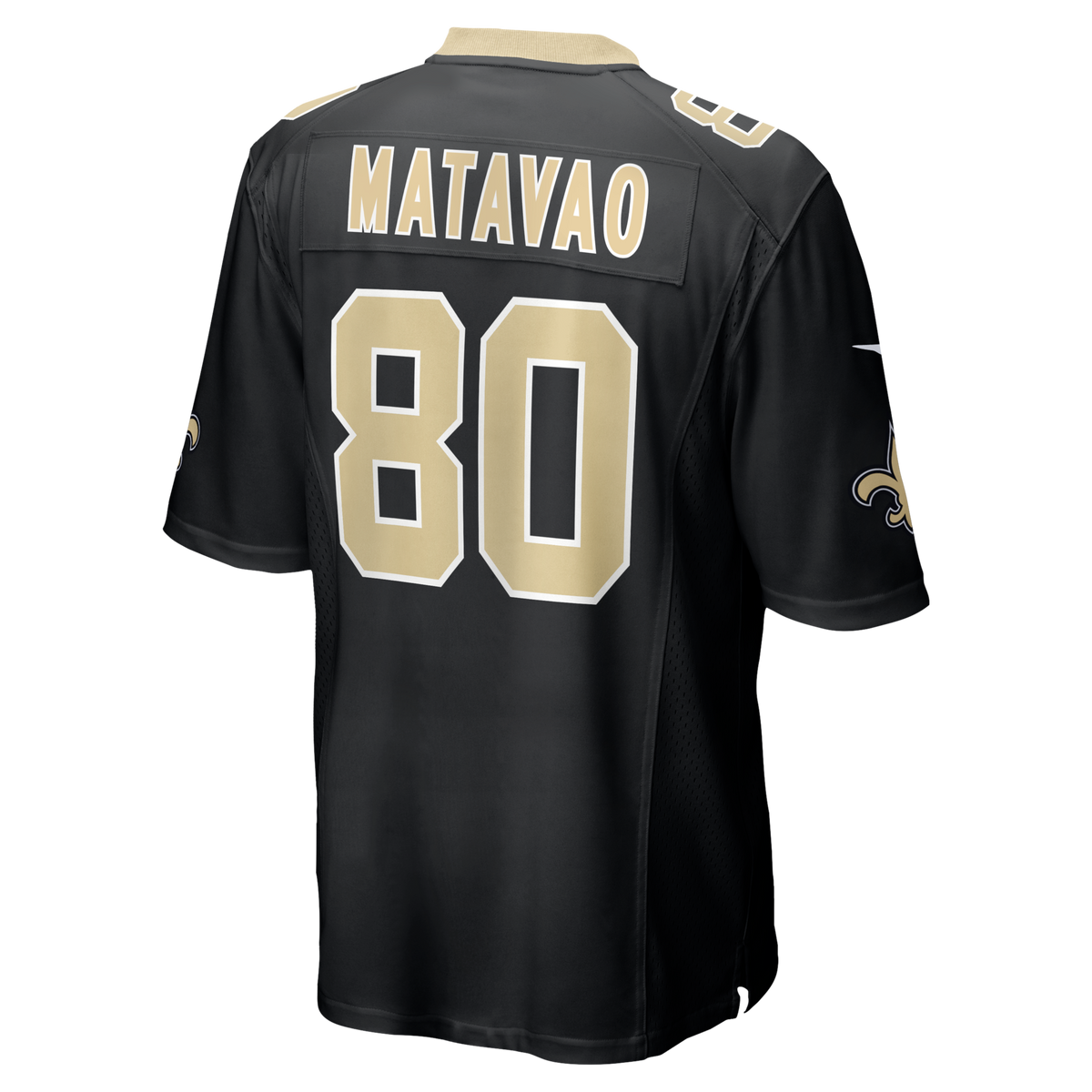 New Orleans Saints Moliki Matavao Black Team Game Jersey