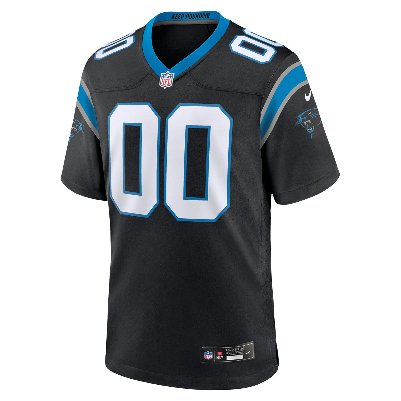 Carolina Panthers Nike Black Custom Game Jersey