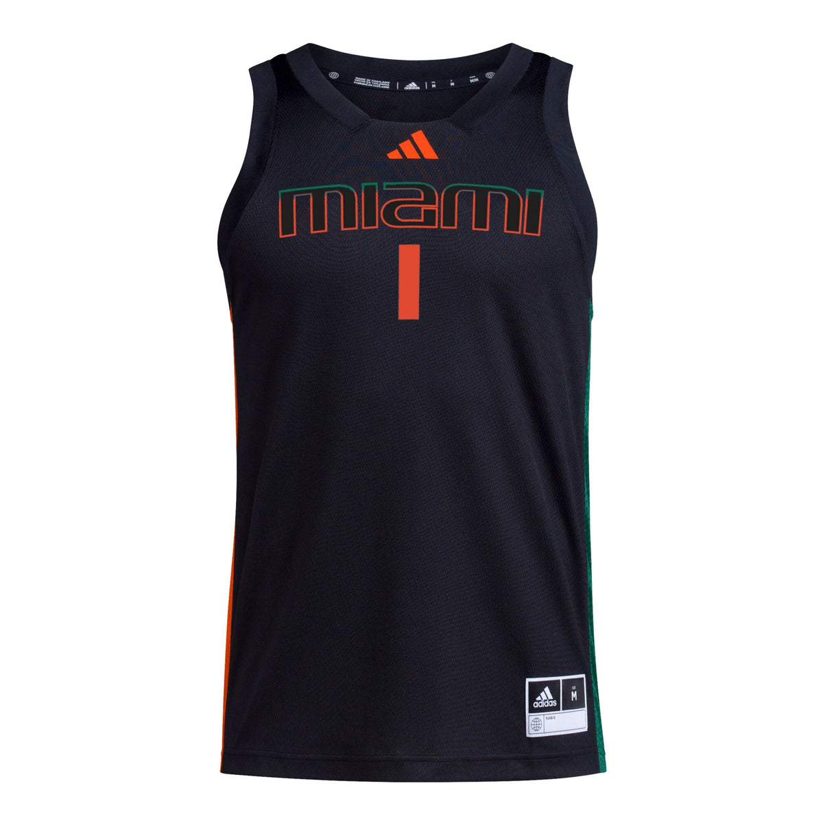#1 Miami Hurricanes Swingman Jersey - Black