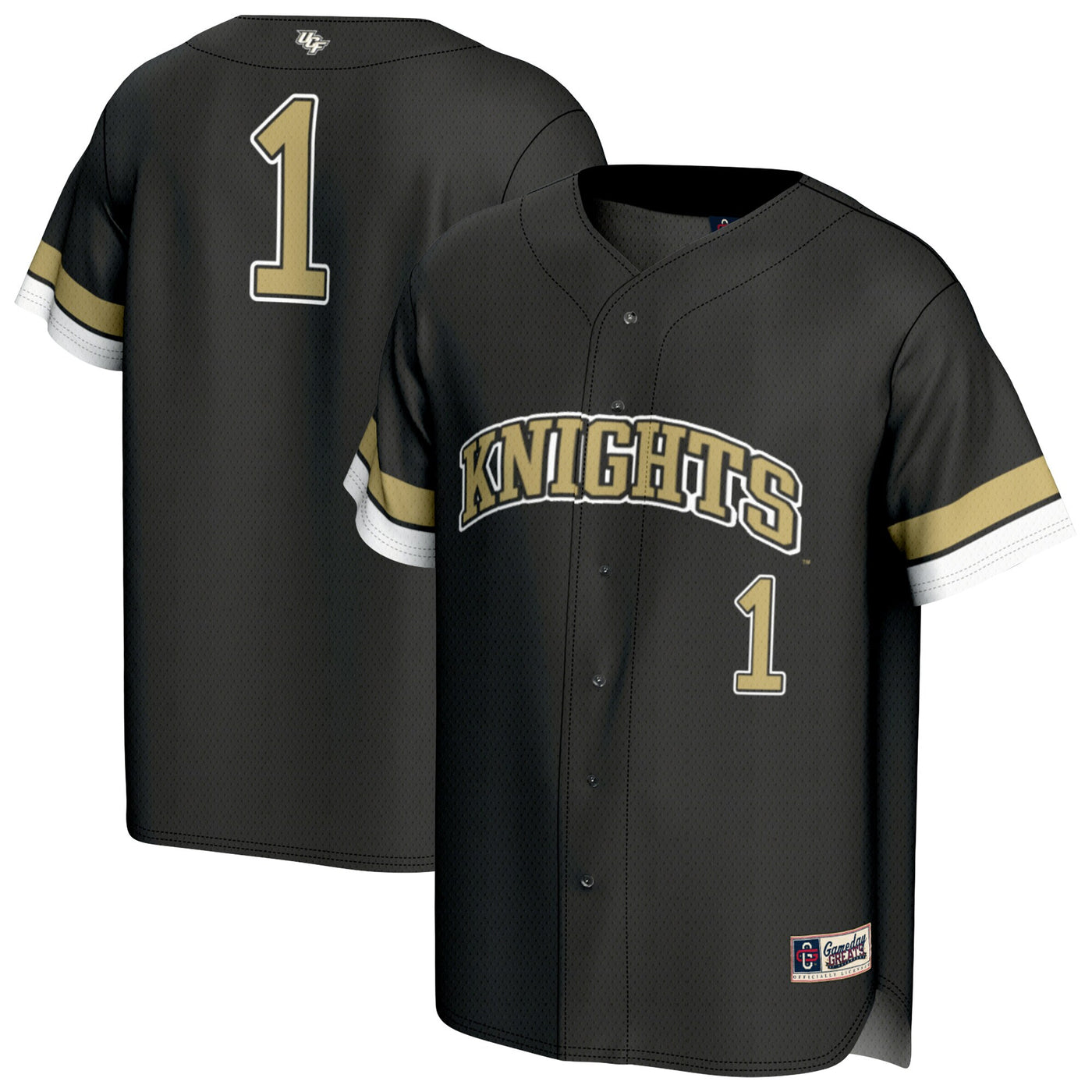 GameDay Greats #1 Black UCF Knights Collegiate Baseball Fashion Jersey