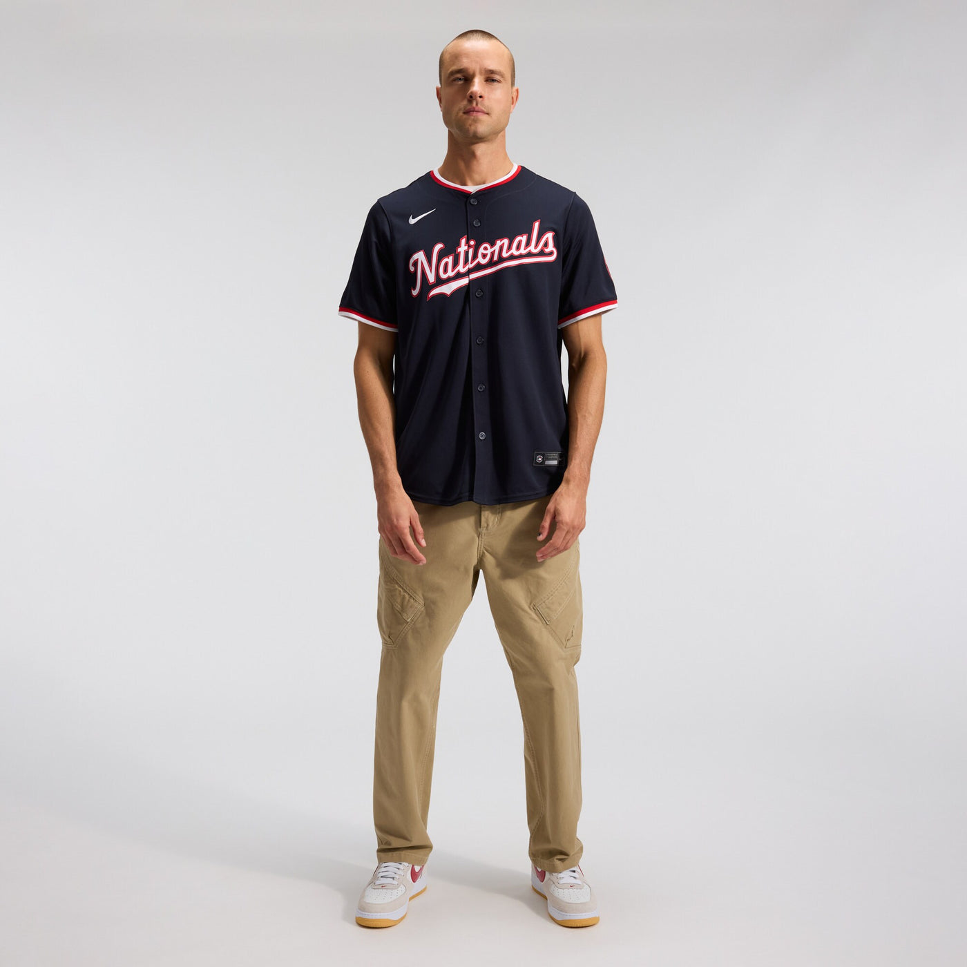 Washington Nationals James Wood Nike Navy Alternate Limited Player Jersey