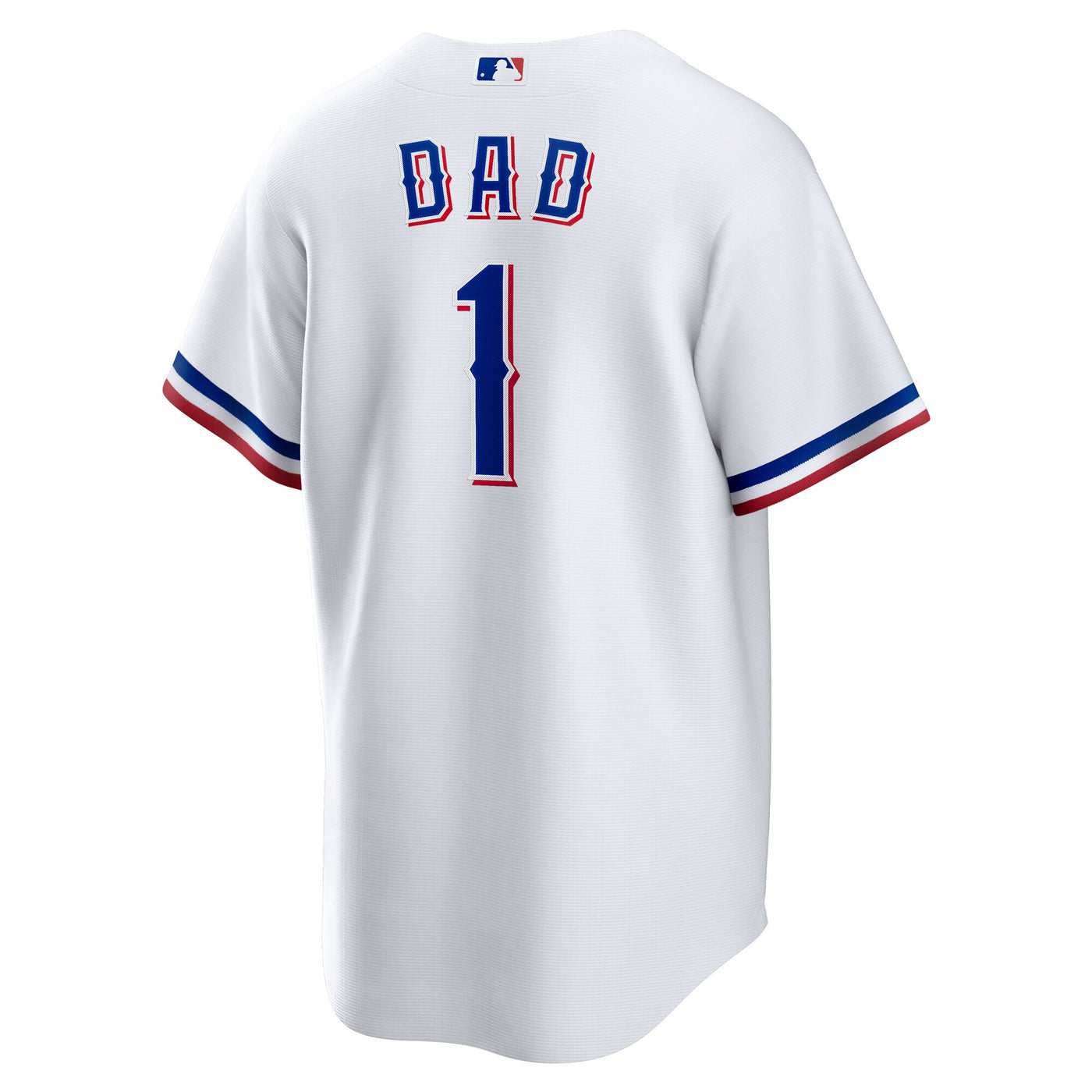 Texas Rangers Nike White #1 Dad Home Replica Jersey
