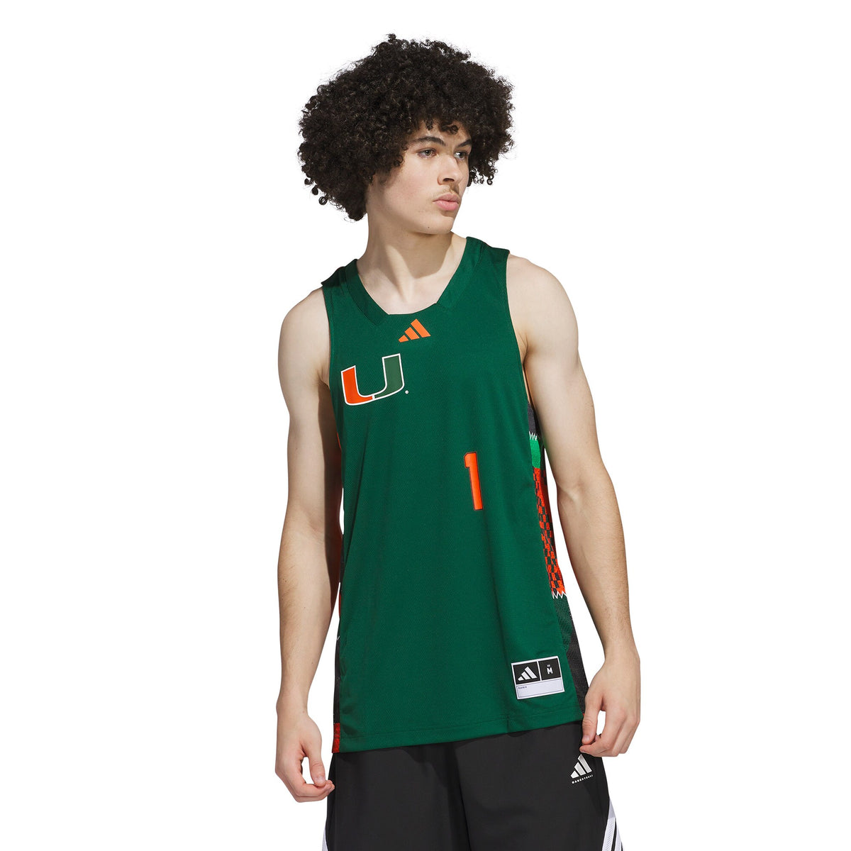 #1 Miami Hurricanes Black History Month Basketball Jersey - Green/Orange