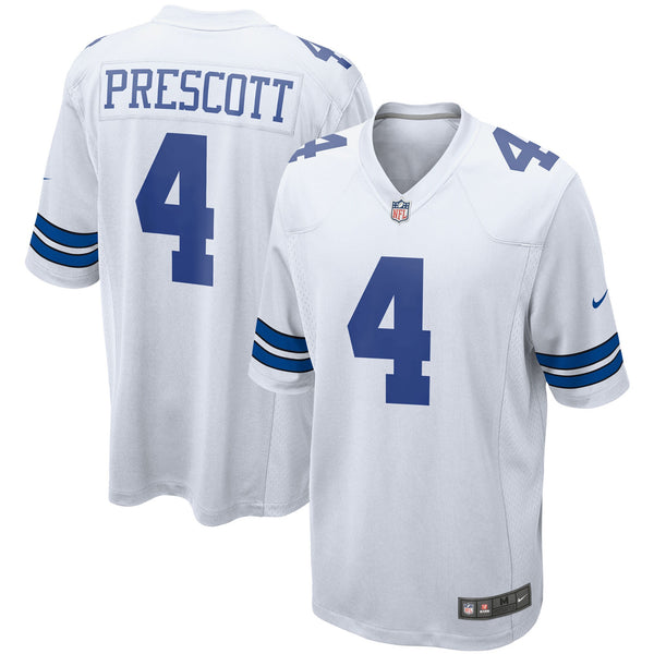 Dallas Cowboys Dak Prescott Nike White Game Team Jersey