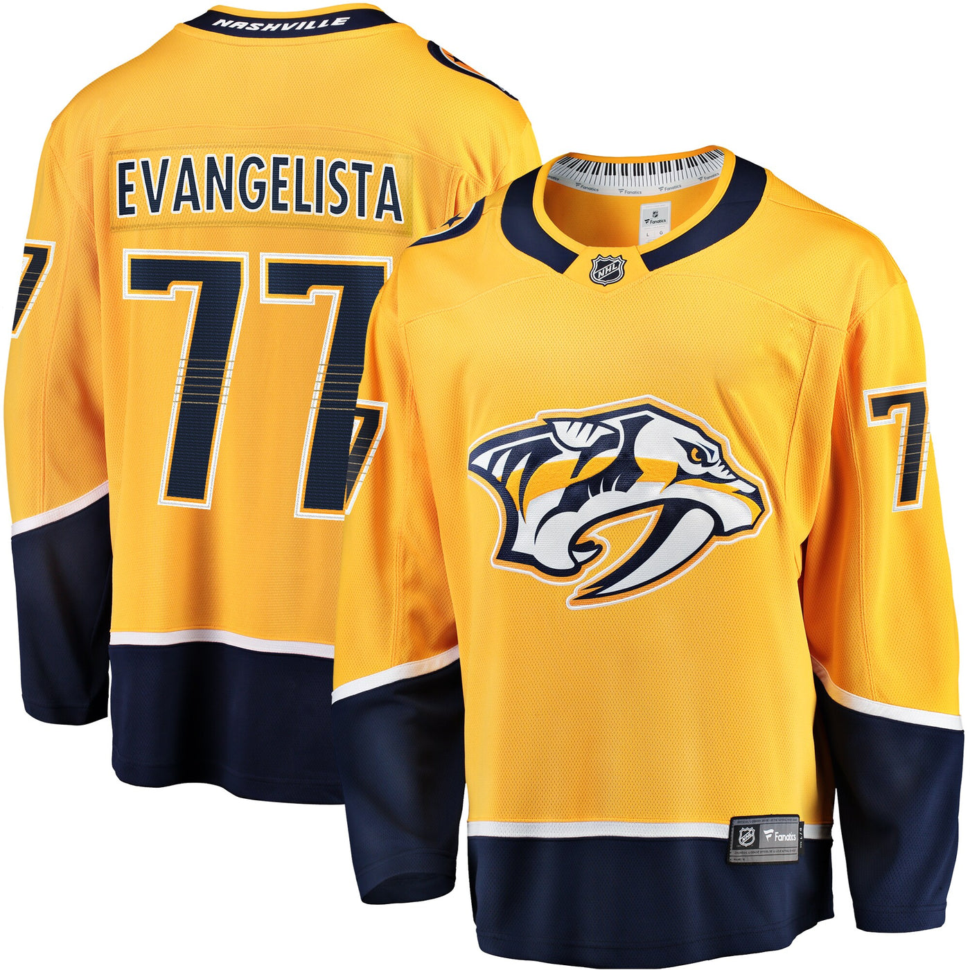 Nashville Predators Luke Evangelista Fanatics Gold Premier Breakaway Player Jersey