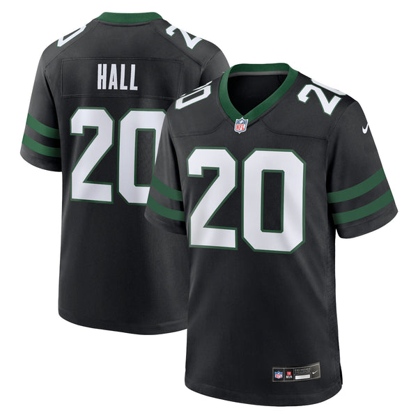 New York Jets Breece Hall Nike Legacy Black Alternate Game Jersey