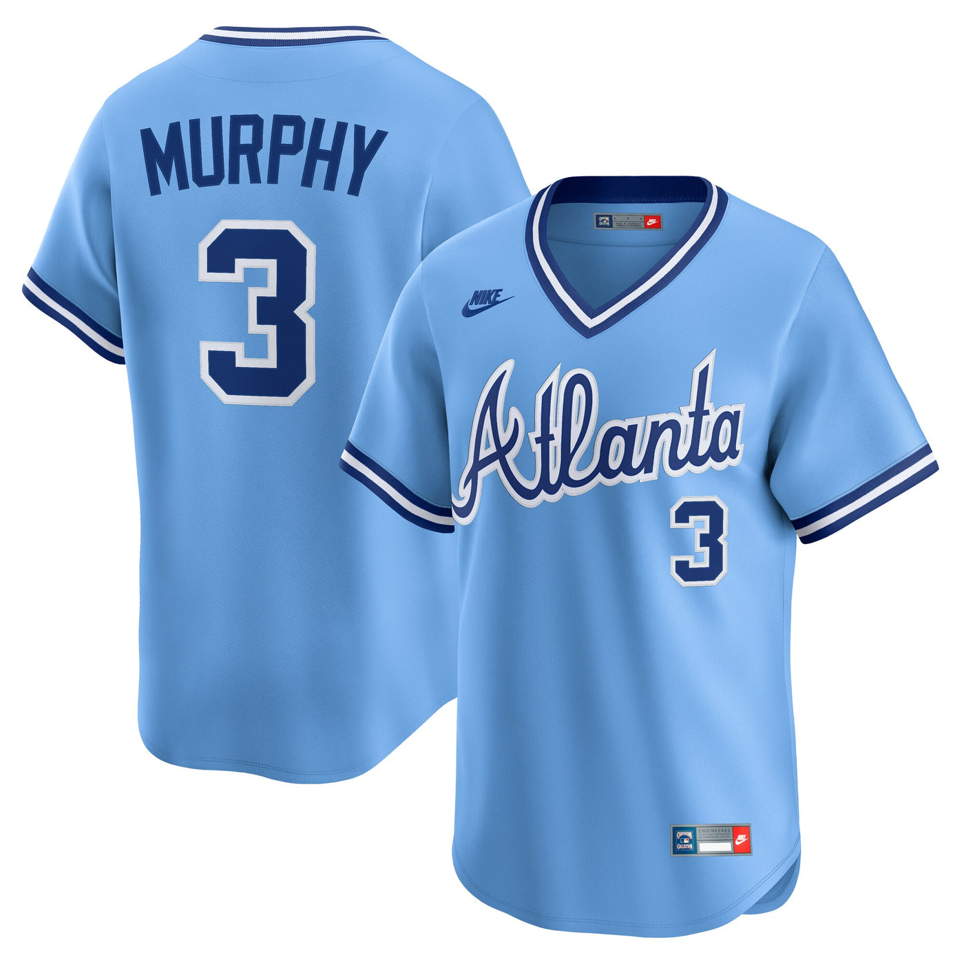 Atlanta Braves Dale Murphy Nike Light Blue Throwback Cooperstown Collection Limited Jersey