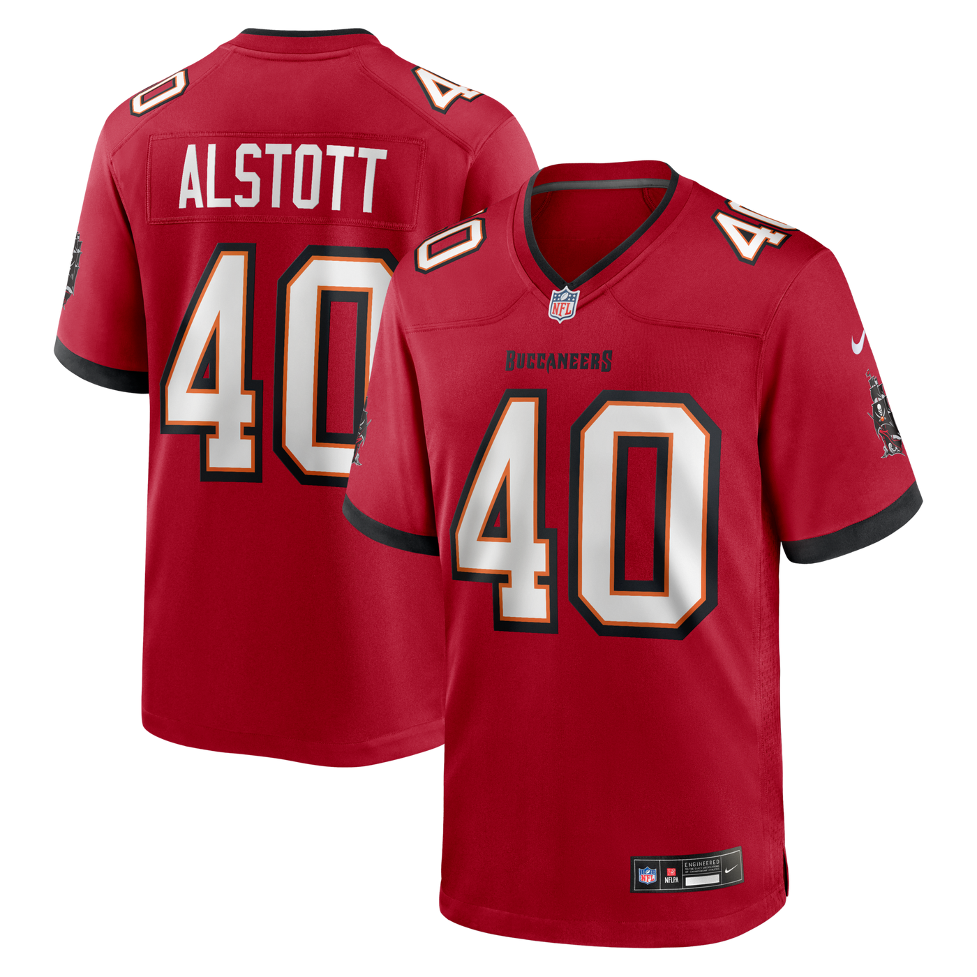 Tampa Bay Buccaneers Mike Alstott Nike Red Retired Player Game Jersey