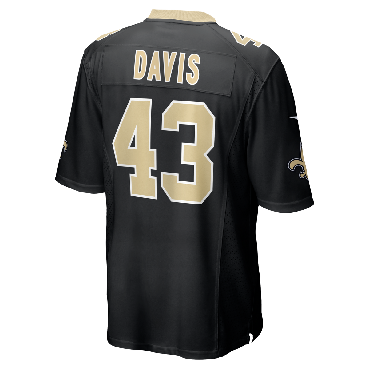 New Orleans Saints Michael Davis Nike Black Team Game Jersey