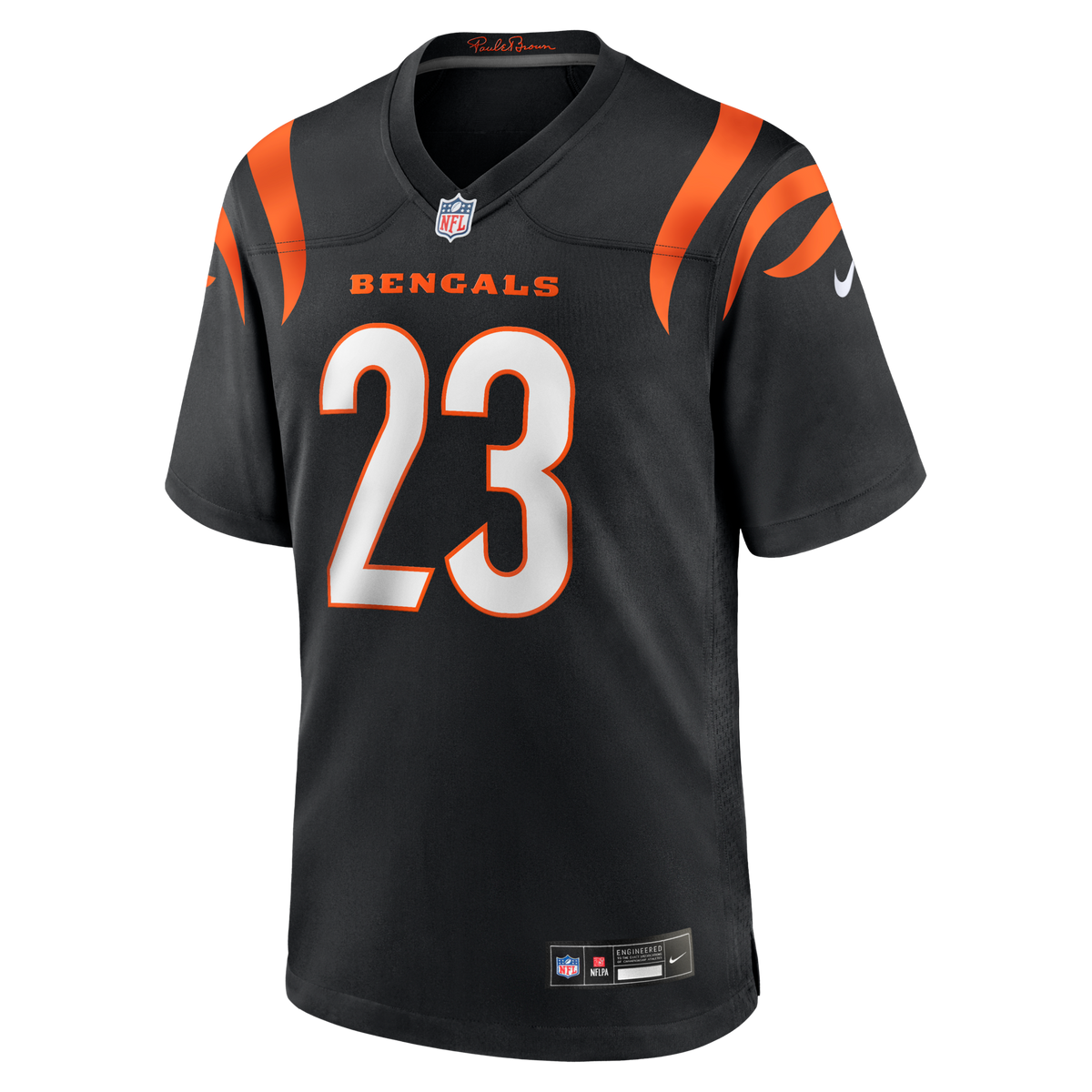 Cincinnati Bengals Daxton Hill Black Player Game Jersey