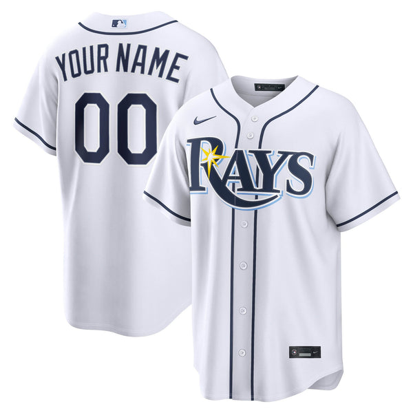 Tampa Bay Rays Nike White Home Replica Custom Jersey