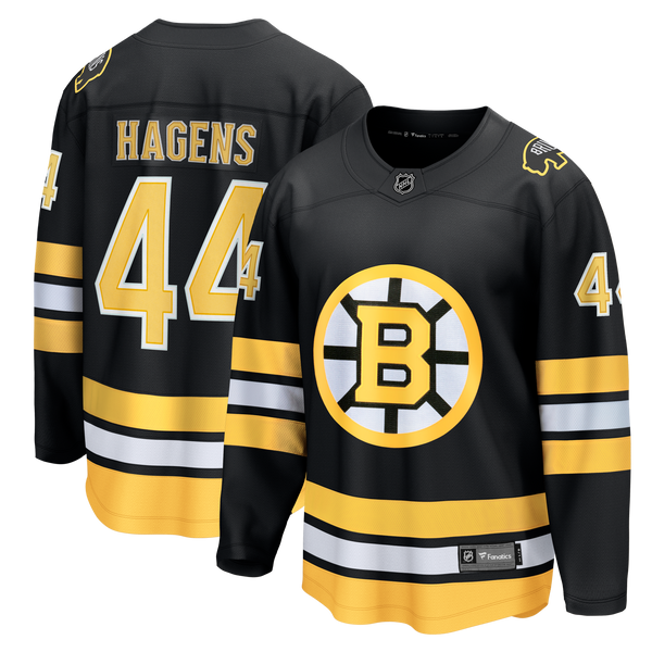 Boston Bruins James Hagens Fanatics Black Breakaway Jersey