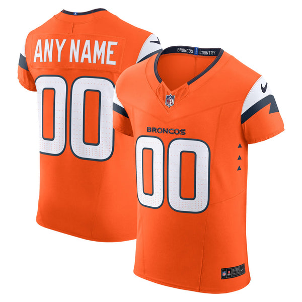 Denver Broncos Nike Orange Team Vapor F.U.S.E. Elite Custom Jersey