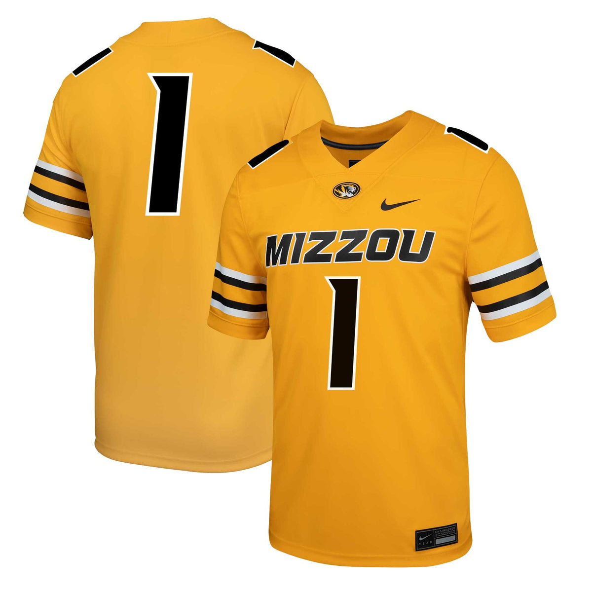 #1 Missouri Tigers Alternate Game Jersey - Gold