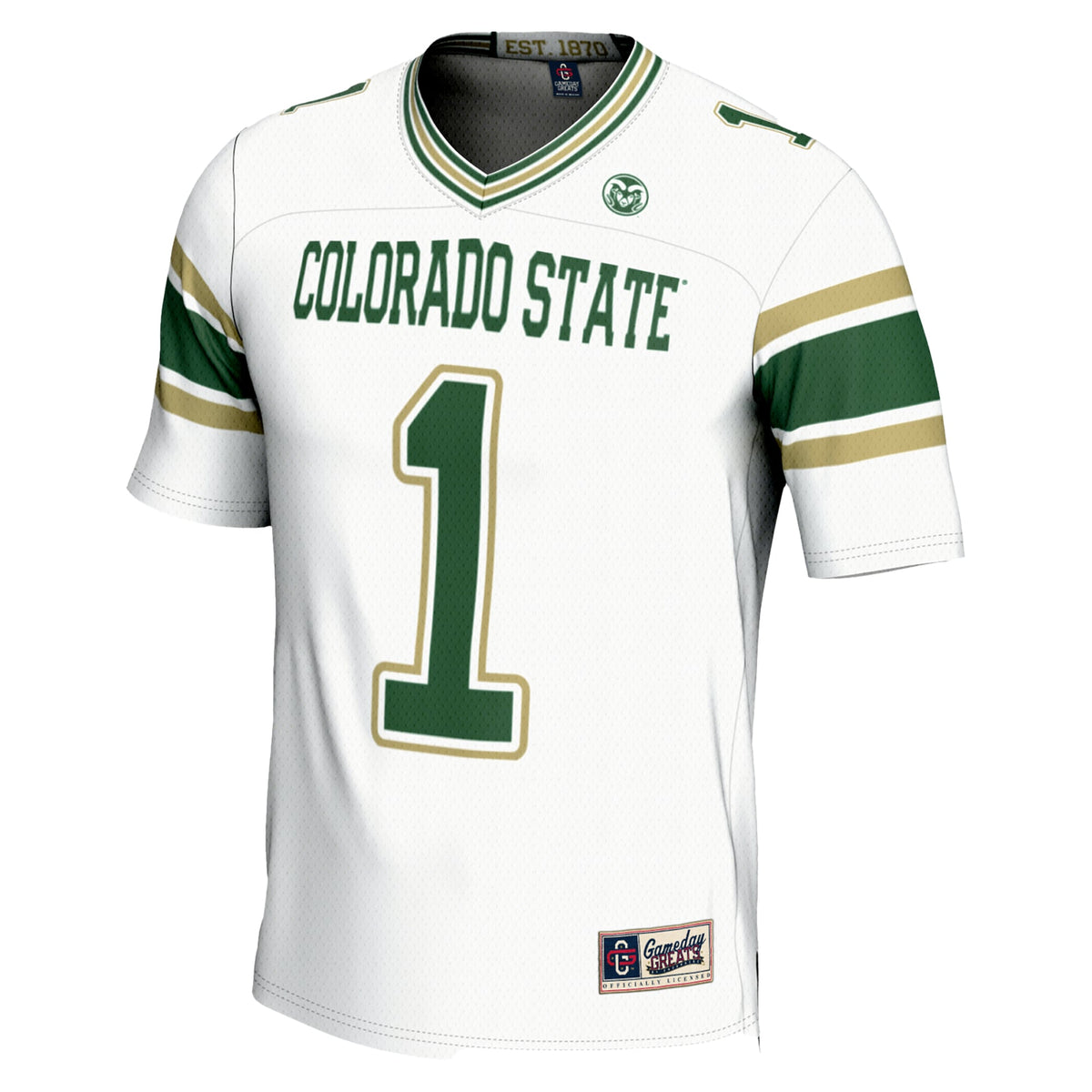 #1 Colorado State Rams GameDay Greats Endzone Football Jersey - White
