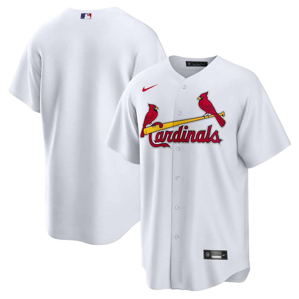St. Louis Cardinals White Home Big & Tall Replica Jersey