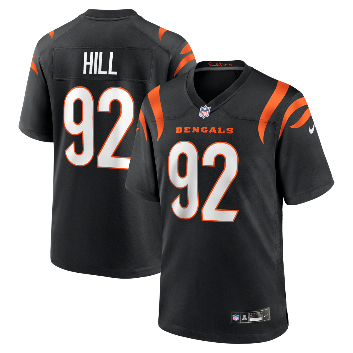 Cincinnati Bengals B.J. Hill Black Game Jersey