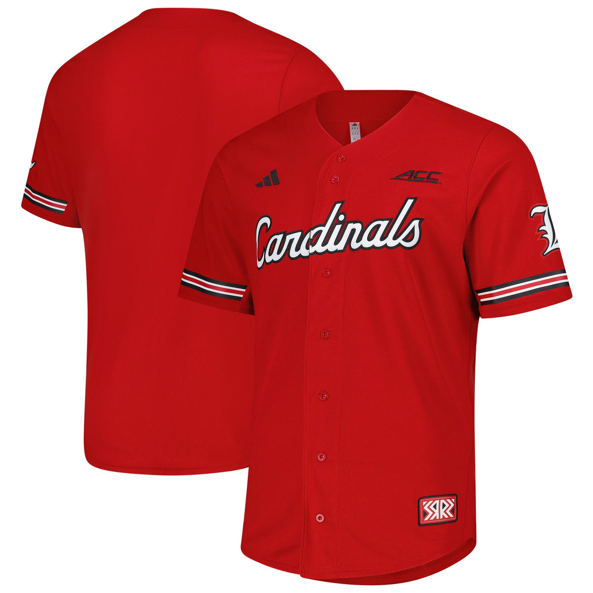 Louisville Cardinals Reversible Retro Full-Button Baseball Jersey - Red