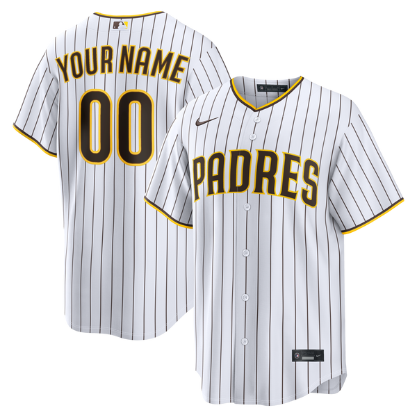 San Diego Padres Nike White Home Replica Custom Jersey