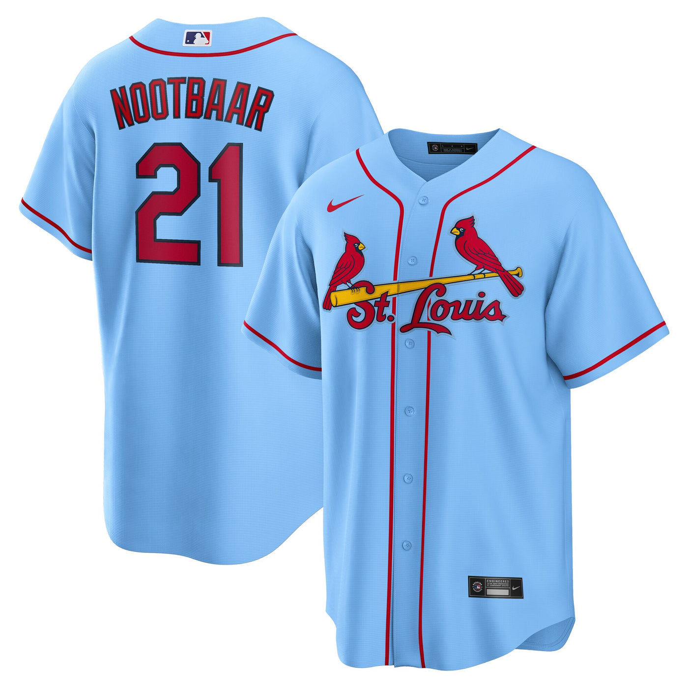St. Louis Cardinals Lars Nootbaar Nike Light Blue Alternate Replica Jersey