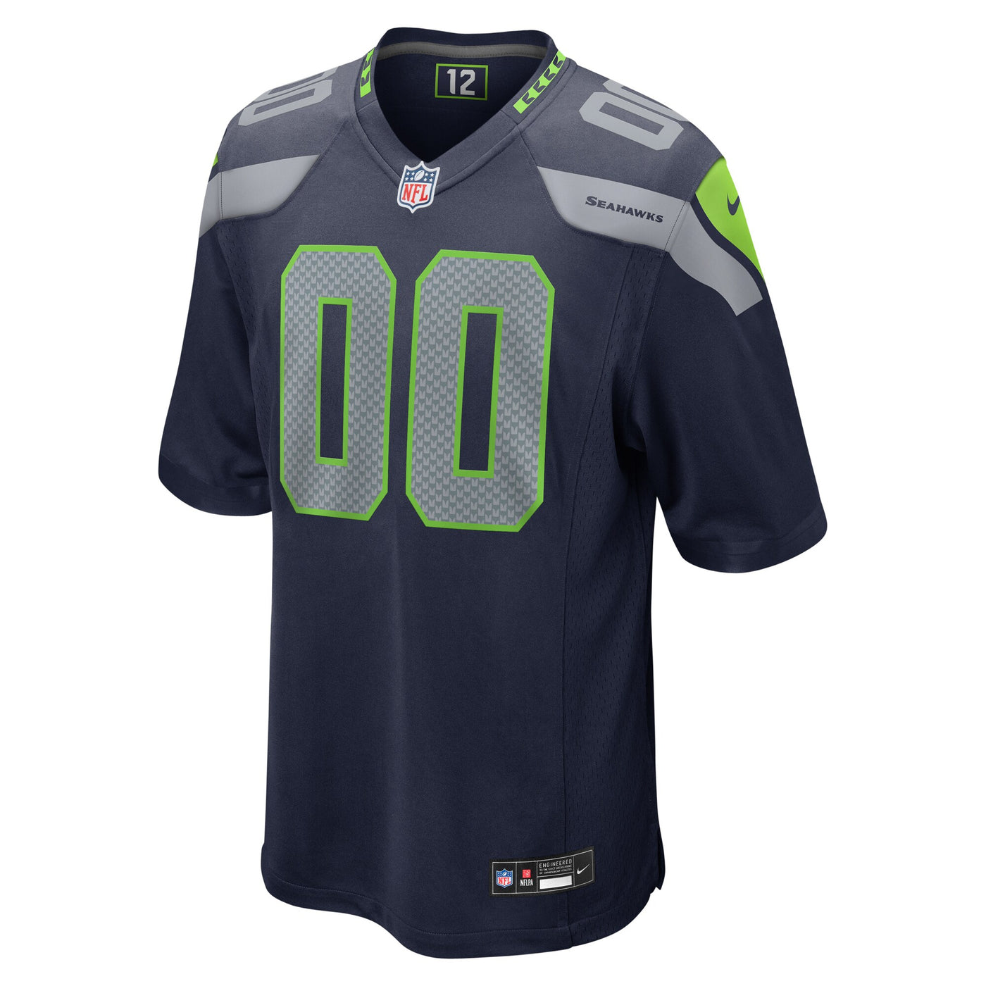 Seattle Seahawks Nike College Navy Custom Game Jersey