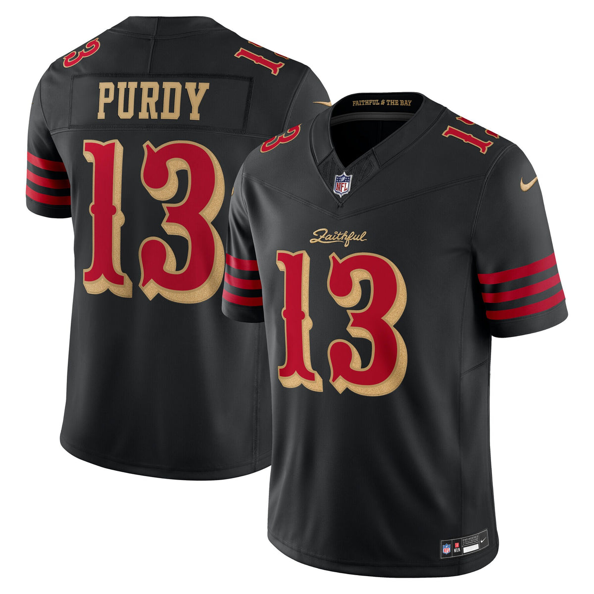 San Francisco 49ers Brock Purdy Black 2025 Rivalries Collection Stitched Limited Jersey