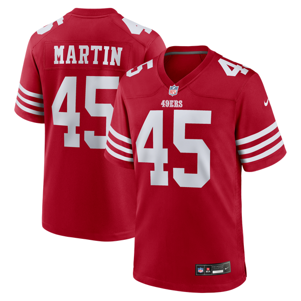 San Francisco 49ers Nick Martin Scarlet Team Game Jersey