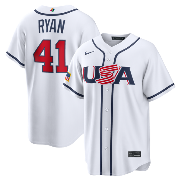 USA Baseball Joe Ryan White 2026 World Baseball Classic Home Stadium Jersey