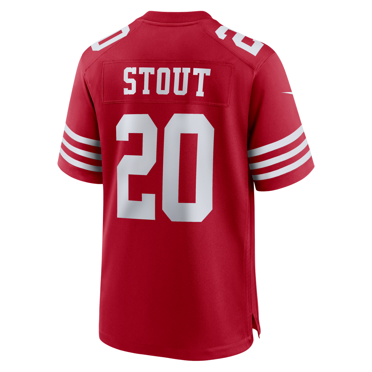San Francisco 49ers Upton Stout Scarlet Team Game Jersey