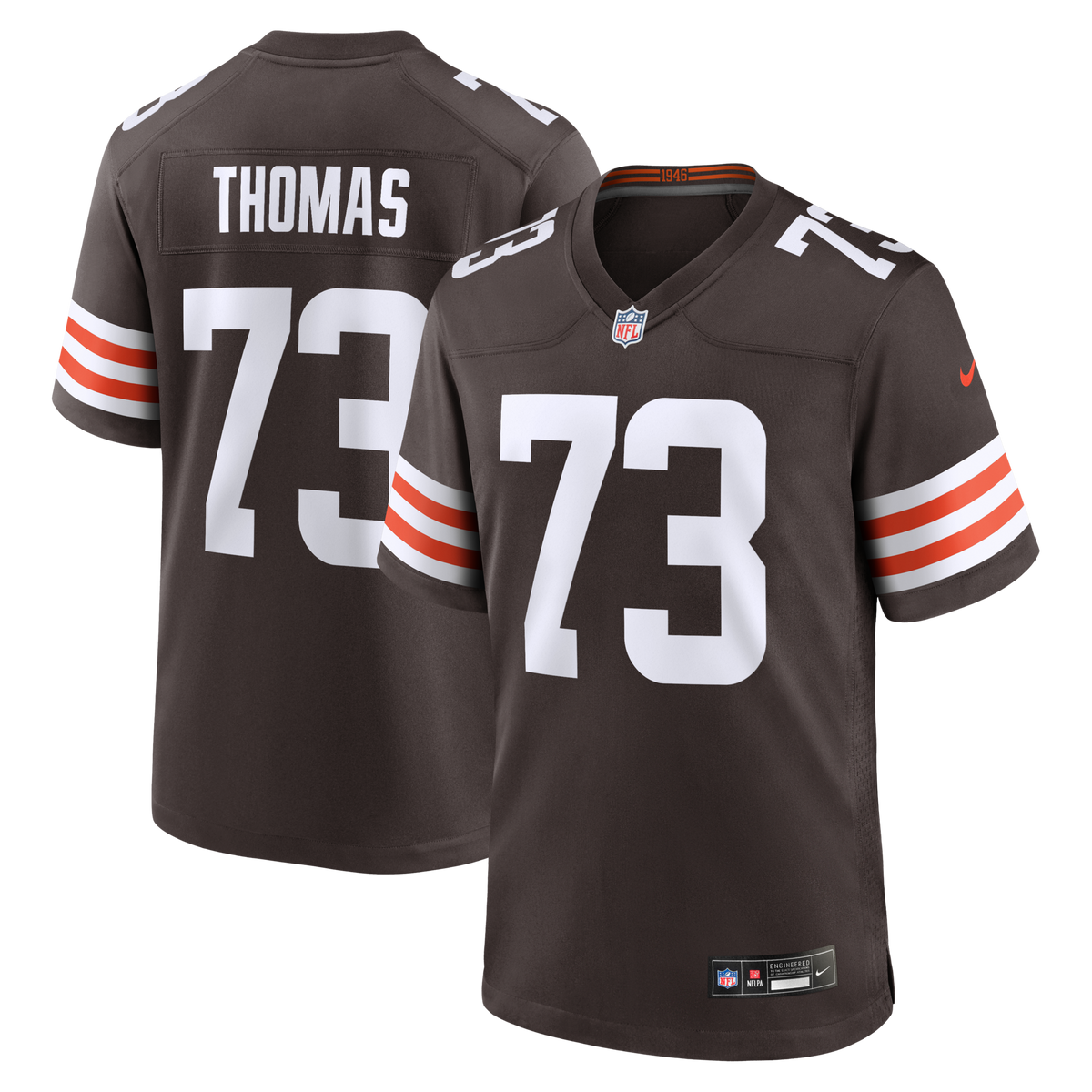 Cleveland Browns Joe Thomas Brown Retired Game Player Jersey