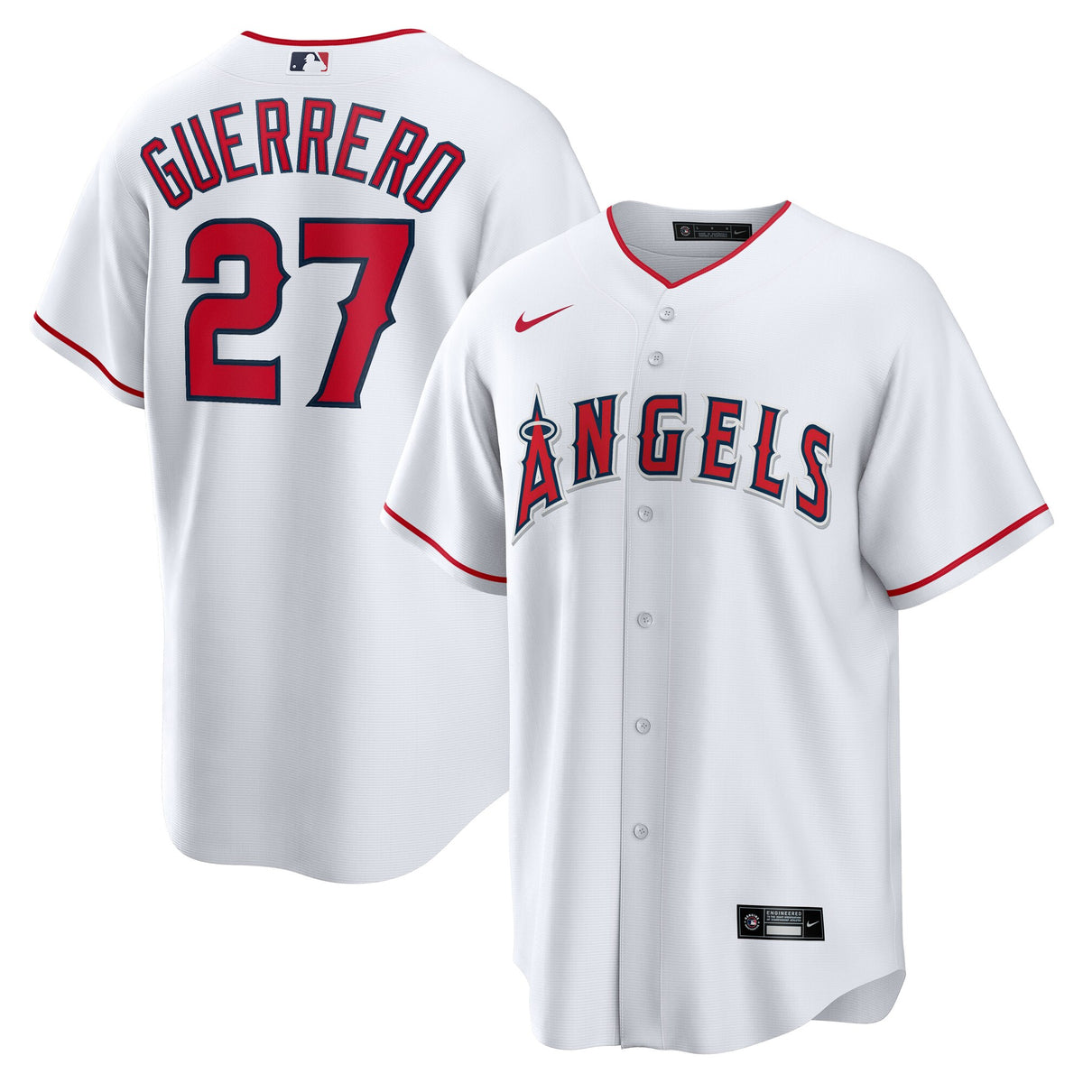 Los Angeles Angels Vladimir Guerrero White Home Retired Player Replica Jersey