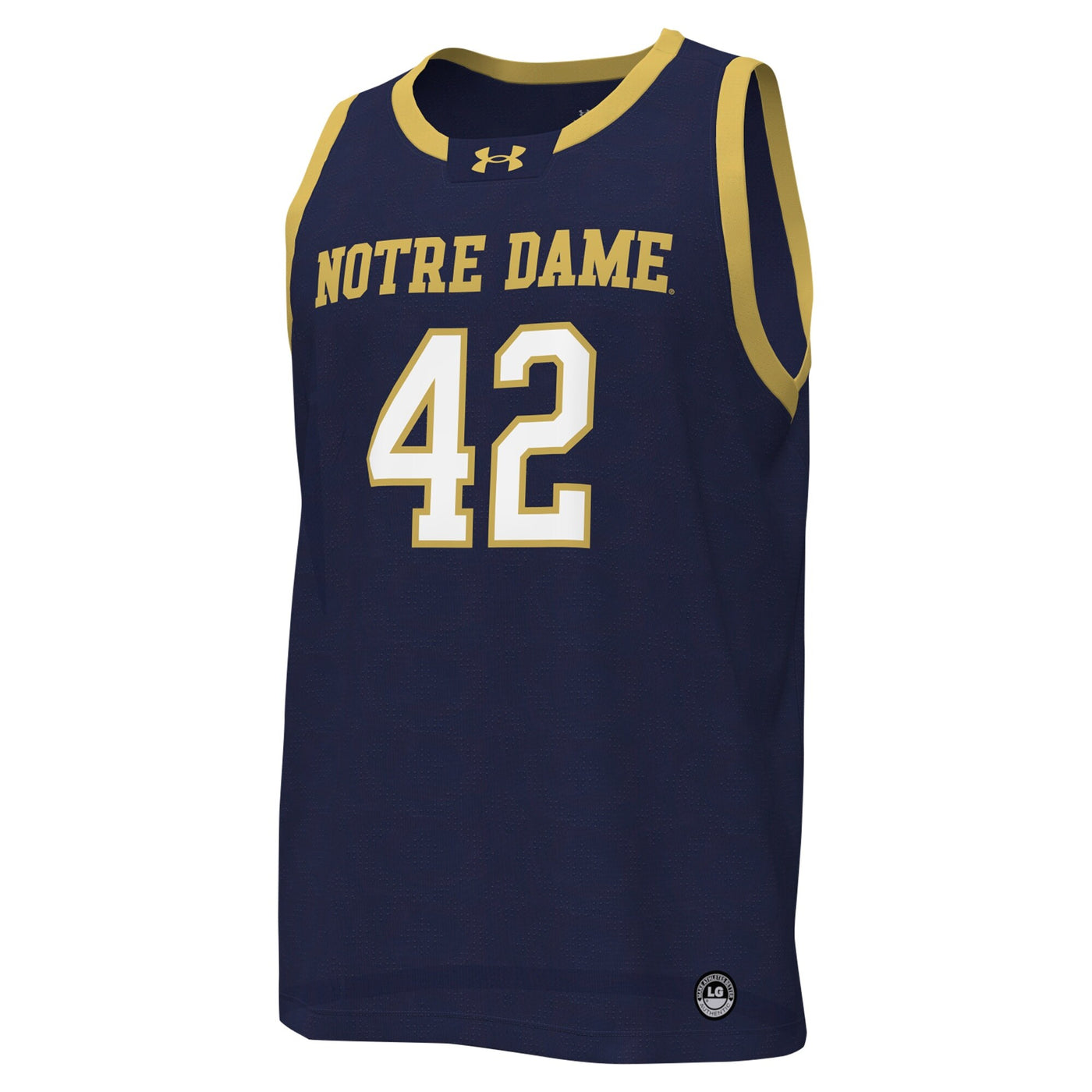Under Armour #42 Navy Notre Dame Fighting Irish Replica Basketball Jersey