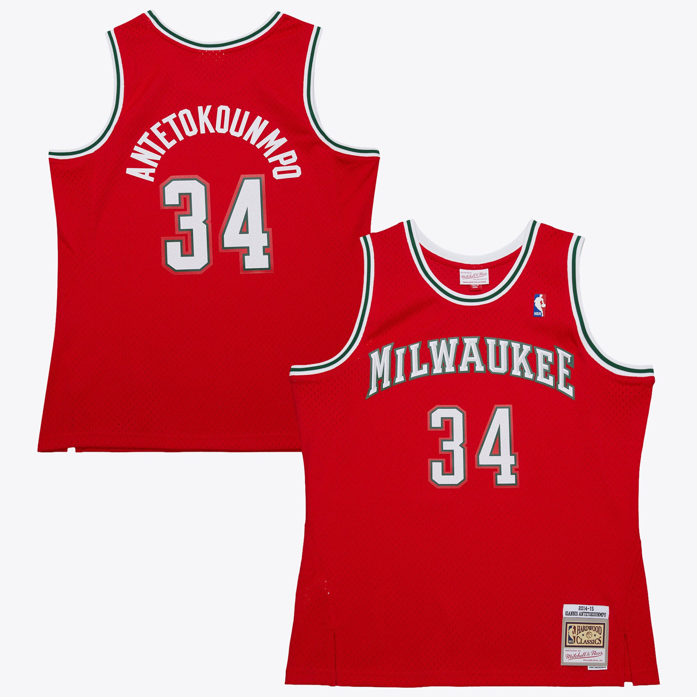 Milwaukee Bucks Mitchell & Ness Giannis Antetokounmpo 2014 Dark Alternate Authentic Jersey - Red