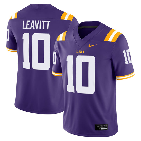 Sam Leavitt LSU Tigers Home Game Jersey - Purple