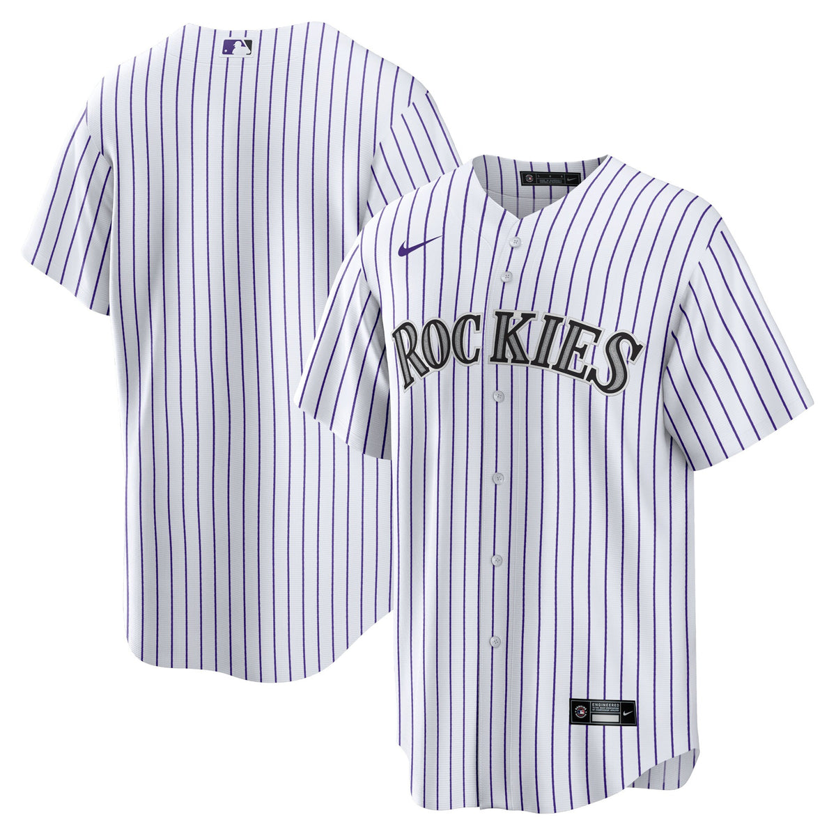 Colorado Rockies White Home Blank Replica Jersey