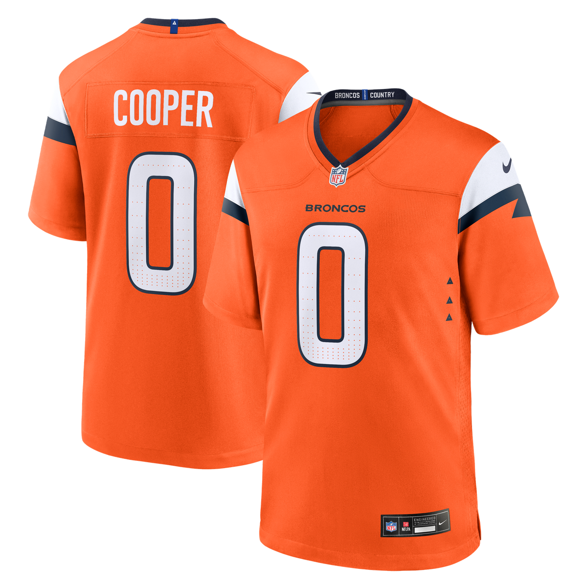 Denver Broncos Jonathon Cooper Nike Orange Team Game Jersey