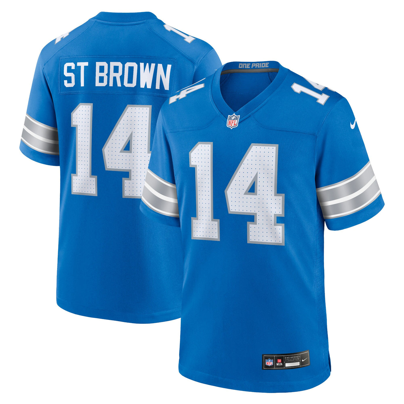 Detroit Lions Amon-Ra St. Brown Nike Blue Game Jersey
