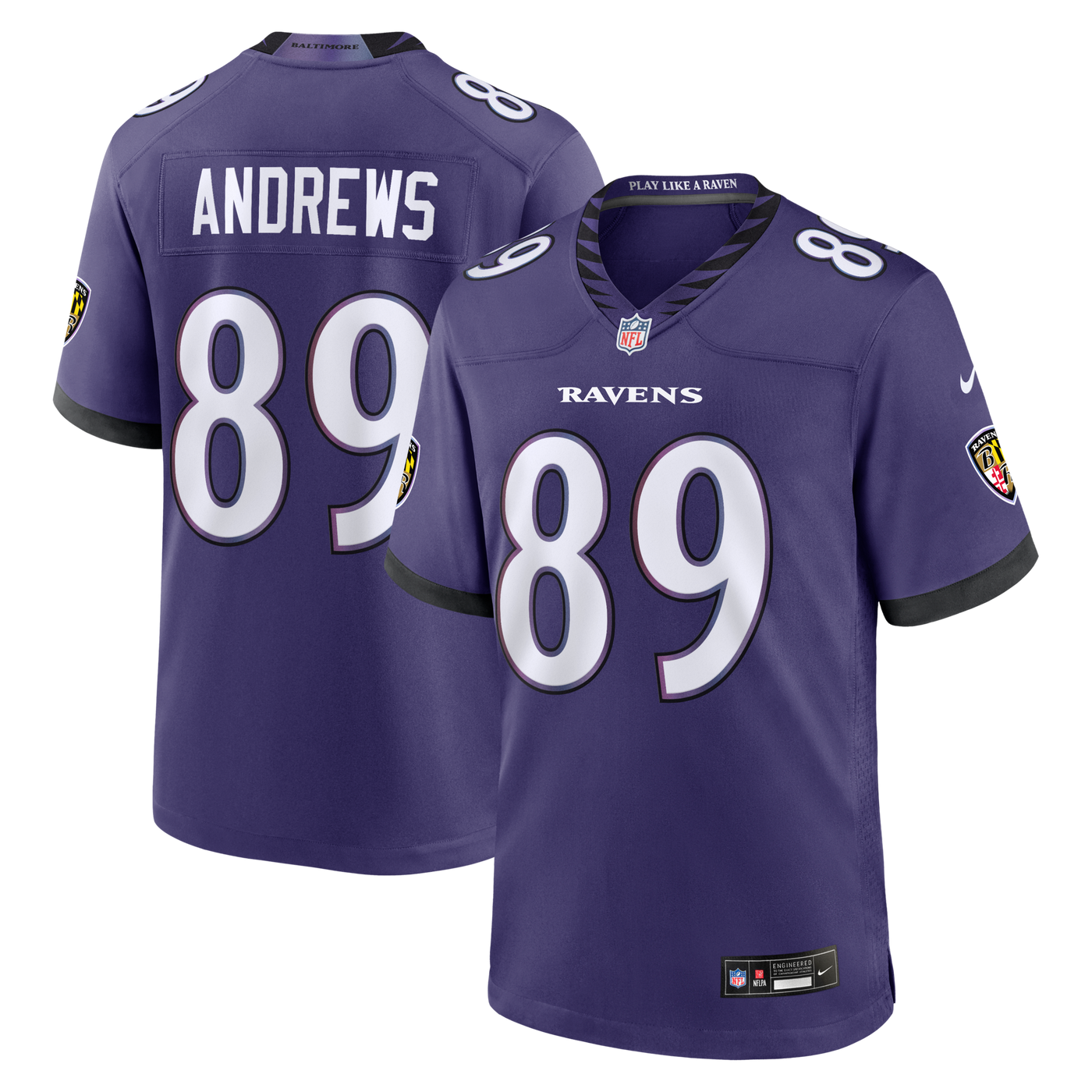 Baltimore Ravens Mark Andrews Nike Purple Team Game Jersey