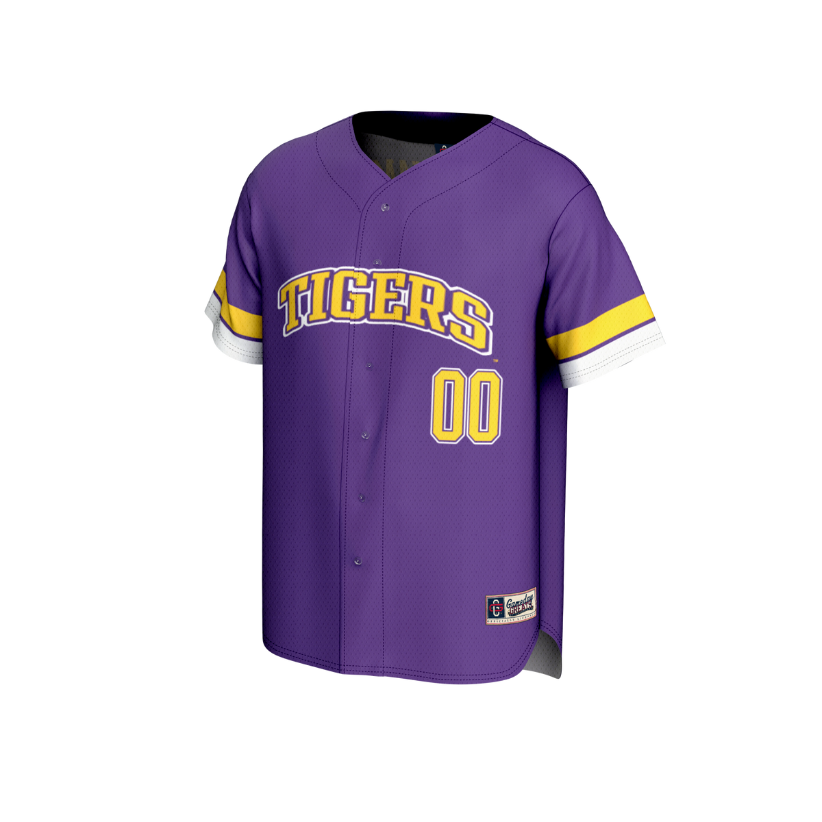 LSU Tigers GameDay Greats NIL Pick-A-Player Baseball Lightweight Jersey - Purple